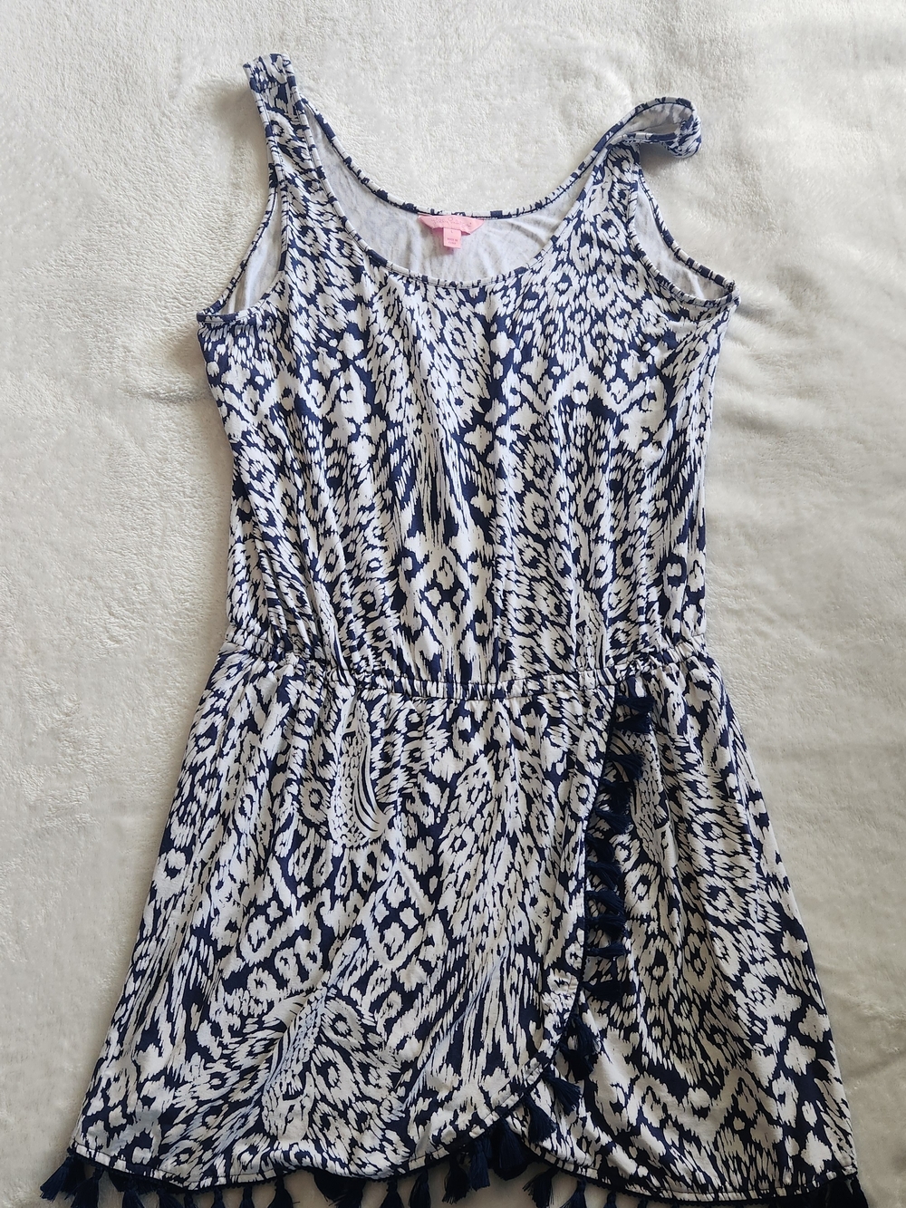 Lilly Pulitzer Jarrett Romper Bright Navt Pineapple Party Size L